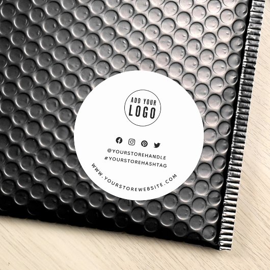 Voeg uw Logo sociale media-markering toe Ronde Sticker