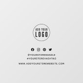 Voeg uw Logo sociale media-merkmarketing toe Raamsticker (Vel)