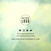 Voeg uw Logo sociale media-merkmarketing toe Raamsticker (Vel 3)