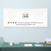 Voeg uw Logo sociale media-merkmarketing toe Spandoek (Beurs)