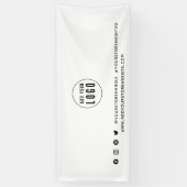 Voeg uw Logo sociale media-merkmarketing toe Spandoek (Verticaal)