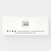 Voeg uw Logo sociale media-merkmarketing toe Spandoek (Horizontaal)