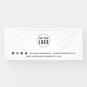 Voeg uw Logo sociale media-merkmarketing toe Spandoek