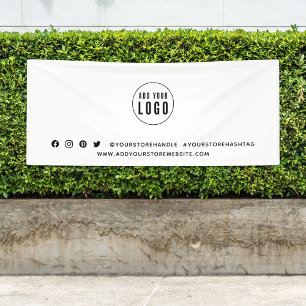 Voeg uw Logo sociale media-merkmarketing toe Spandoek