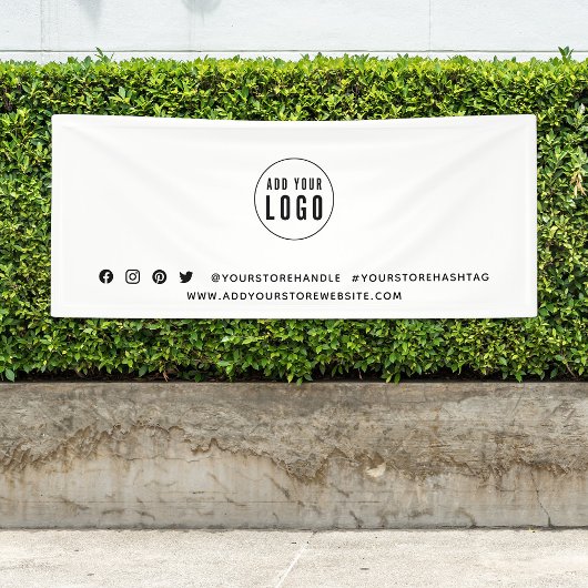 Voeg uw Logo sociale media-merkmarketing toe Spandoek