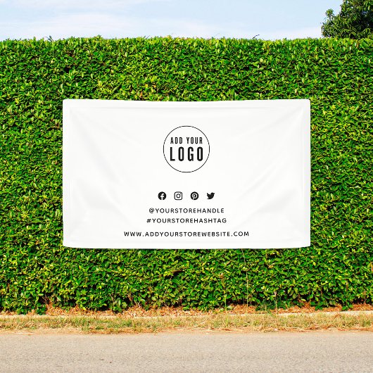 Voeg uw Logo sociale media-merkmarketing toe Spandoek