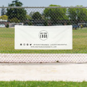 Voeg uw Logo sociale media-merkmarketing toe Spandoek (Insitu)