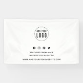 Voeg uw Logo sociale media-merkmarketing toe Spandoek (Horizontaal)