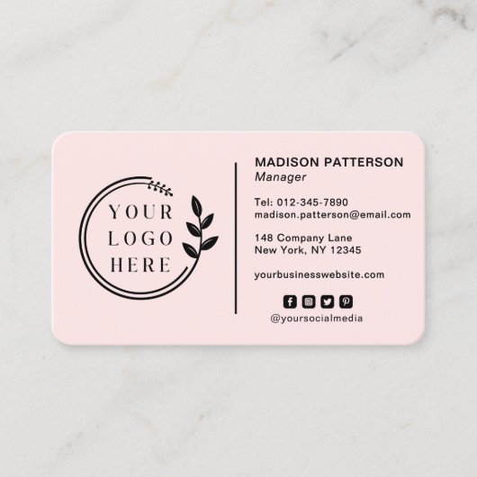 Voeg Uw Logo sociale Media QR Code Collectief Busi Visitekaartje (Voorkant)