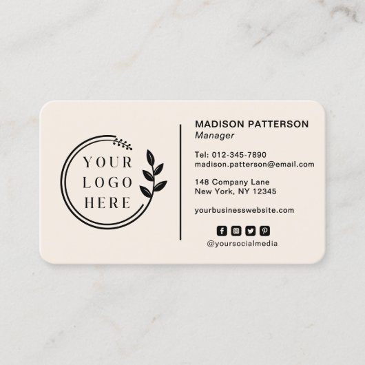 Voeg Uw Logo sociale Media QR Code Collectief Busi Visitekaartje (Voorkant)