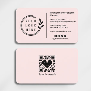 Voeg Uw Logo sociale Media QR Code Collectief Busi Visitekaartje
