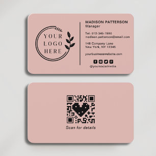 Voeg Uw Logo sociale Media QR Code Collectief Busi Visitekaartje