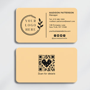 Voeg Uw Logo sociale Media QR Code Collectief Busi Visitekaartje