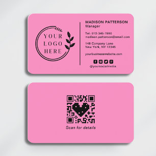 Voeg Uw Logo sociale Media QR Code Collectief Busi Visitekaartje