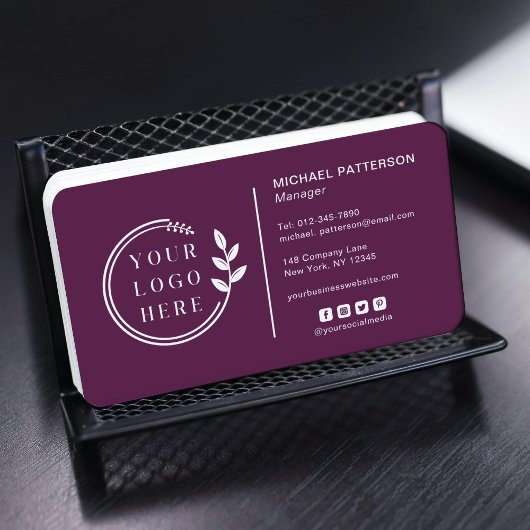 Voeg uw Logo sociale media QR Code Corporate toe Visitekaartje