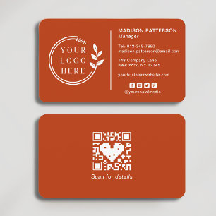 Voeg uw Logo sociale media QR Code Corporate toe Visitekaartje