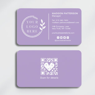 Voeg uw Logo sociale media QR Code Corporate toe Visitekaartje