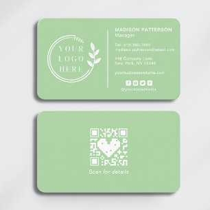 Voeg uw Logo sociale media QR Code Corporate toe Visitekaartje