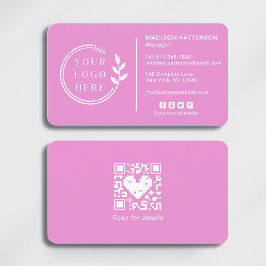 Voeg uw Logo sociale media QR Code Corporate toe Visitekaartje
