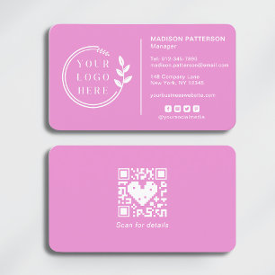 Voeg uw Logo sociale media QR Code Corporate toe Visitekaartje