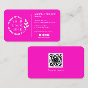 Voeg uw Logo sociale media QR Code Corporate toe Visitekaartje