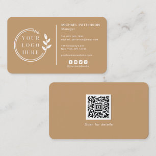 Voeg uw Logo sociale media QR Code Corporate toe Visitekaartje