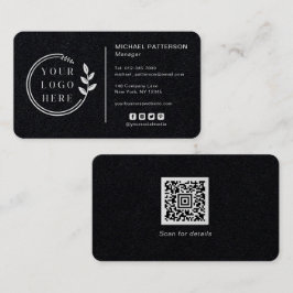 Voeg uw Logo sociale media QR Code Corporate toe Visitekaartje