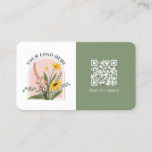 Voeg uw Logo sociale media QR Code Groen toe Visitekaartje (Voorkant)
