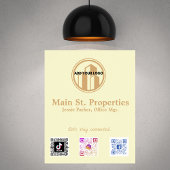 Voeg uw Logo sociale media scancodes toe Poster