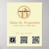 Voeg uw Logo sociale media scancodes toe Poster (Voorkant)