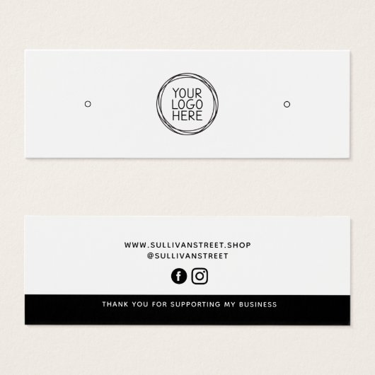 Voeg uw Logo sociale media studente aardehouder to Mini Visitekaartjes (Voorkant /achterkant)