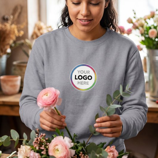 Voeg Uw Logo Sweatshirt Toe - Centrale Borst Plaat