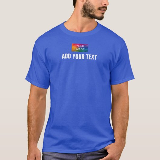 Voeg uw logo tekst afbeelding heren moderne top T- (Voorkant)