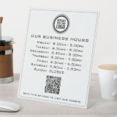 Voeg uw logo-tekst QR-code Zakelijke openingstijde Reclamebord Met Voetstuk (Insitu)