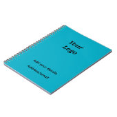 Voeg uw logo tekst toe Pic notebook Notitieboek (Linkerzijde)