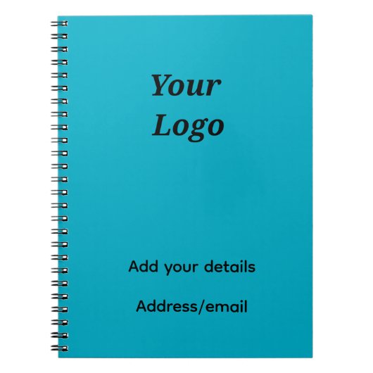 Voeg uw logo tekst toe Pic notebook Notitieboek (Voorkant)