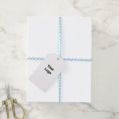 Voeg uw logo-tekstfoto toe cadeaulabel (Met Touw)