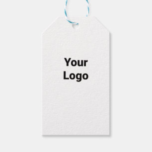 Voeg uw logo-tekstfoto toe cadeaulabel