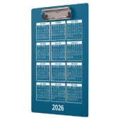 Voeg Uw Logo Toe 2026 Jaarkalender Klembord (Links)