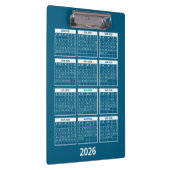 Voeg Uw Logo Toe 2026 Jaarkalender Klembord (Rechts)