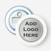 Voeg uw logo toe aan bedrijfscadeau button flesopener (Voorkant)