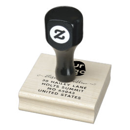 Voeg uw Logo toe aan een eenvoudige, elegante zake Rubberstempel