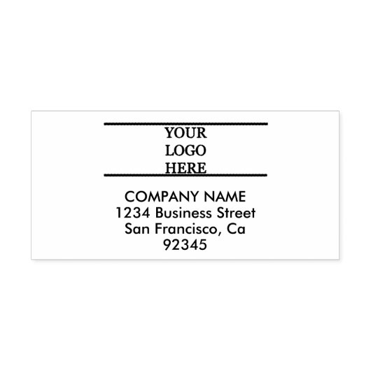 Voeg uw Logo toe aan het adres voor grote zakelijk Zelfinktende Stempel (Design)