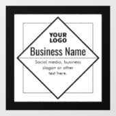 Voeg uw logo toe Aanpasbare sjabloon Raamsticker (Vel)