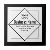 Voeg Uw Logo Toe Aanpasbare Sjabloon Tegeltje (Voorkant)