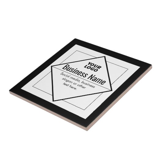 Voeg Uw Logo Toe Aanpasbare Sjabloon Tegeltje (Zijkant)