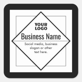 Voeg uw logo toe Aanpasbare sjabloon Vierkante Sticker