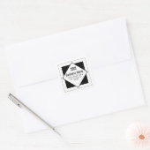 Voeg uw logo toe Aanpasbare sjabloon Vierkante Sticker (Envelop)