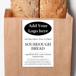Voeg Uw Logo Toe Cottage Bakkerij Product Label CB Voedselcontainer Etiket