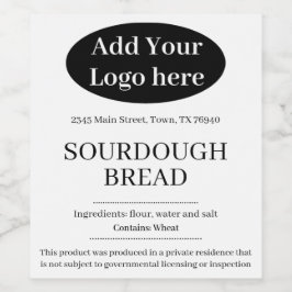 Voeg Uw Logo Toe Cottage Bakkerij Productlabel ZCB Wijn Etiket